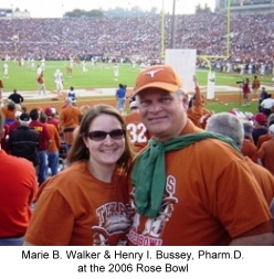 Henry Bussey and Marie Bussey at the 2006 Rose Bowl in Pasadena, CA